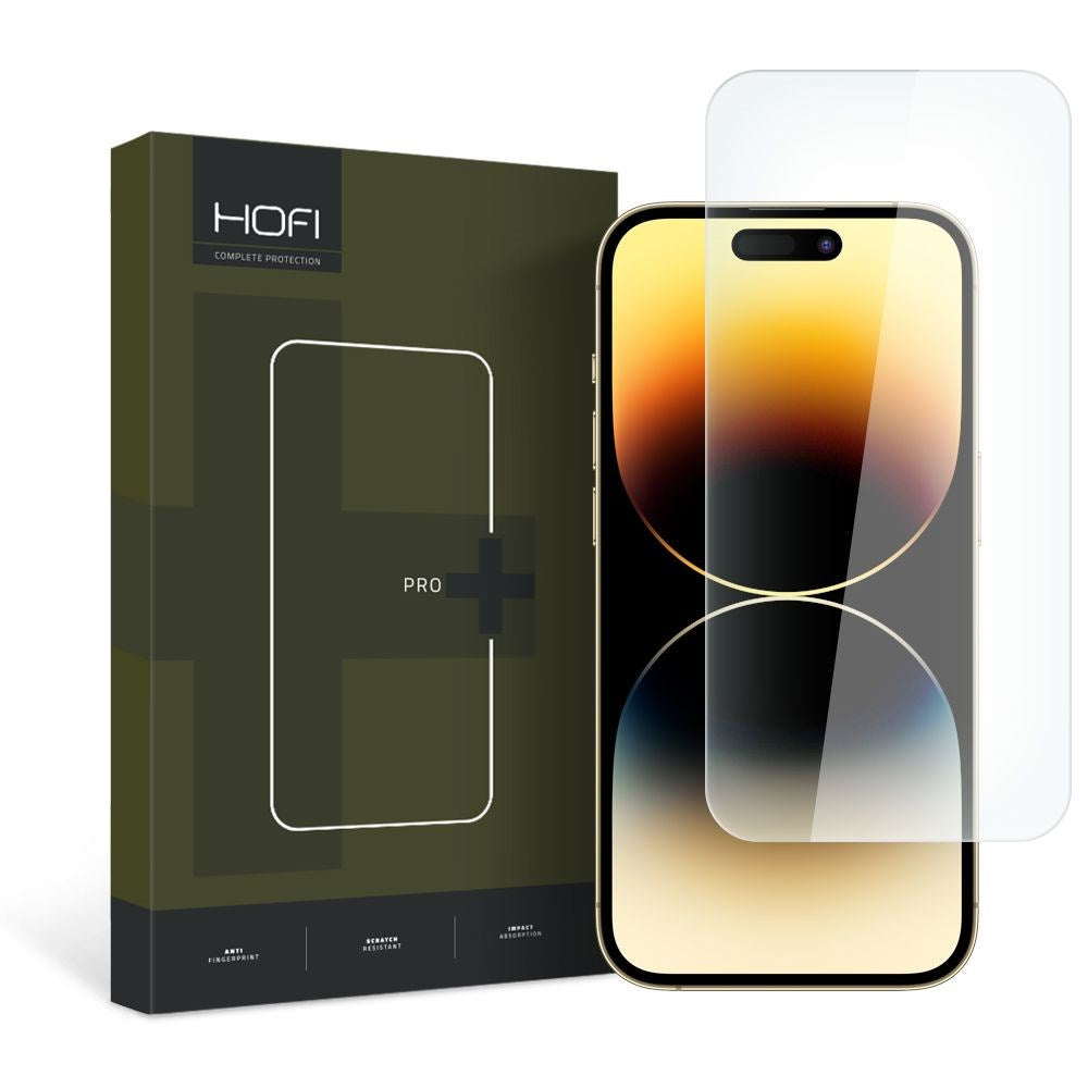 iPhone 15 Hofi Glass Pro+ Hærdet Glas Skærmbeskyttelse - Case Friendly - Gennemsigtig