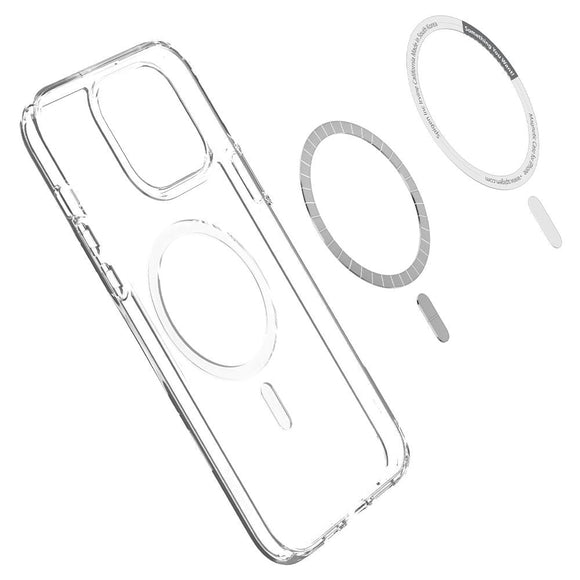 iPhone 13 Pro Max Spigen Ultra Hybrid Cover - MagSafe Kompatibel - Gennemsigtig / Hvid