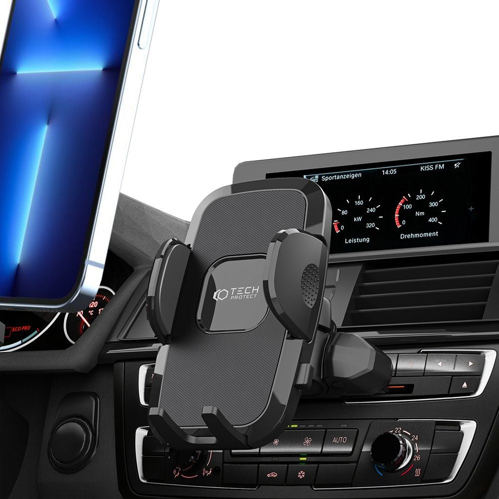 Tech-Protect Universal Mobilholder Til CD-slot - Max Mobil: 55 x 95mm - Sort