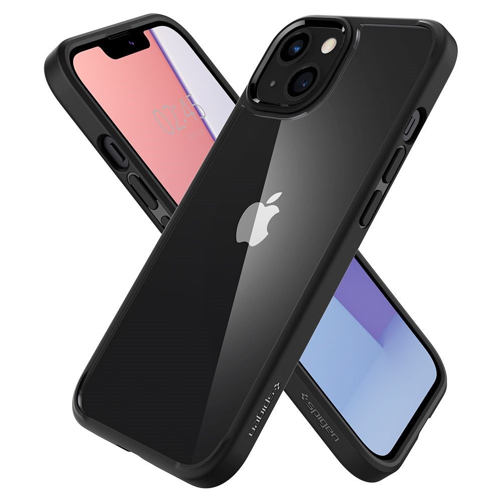 iPhone 13 Spigen Ultra Hybrid Cover - Gennemsigtig / Sort