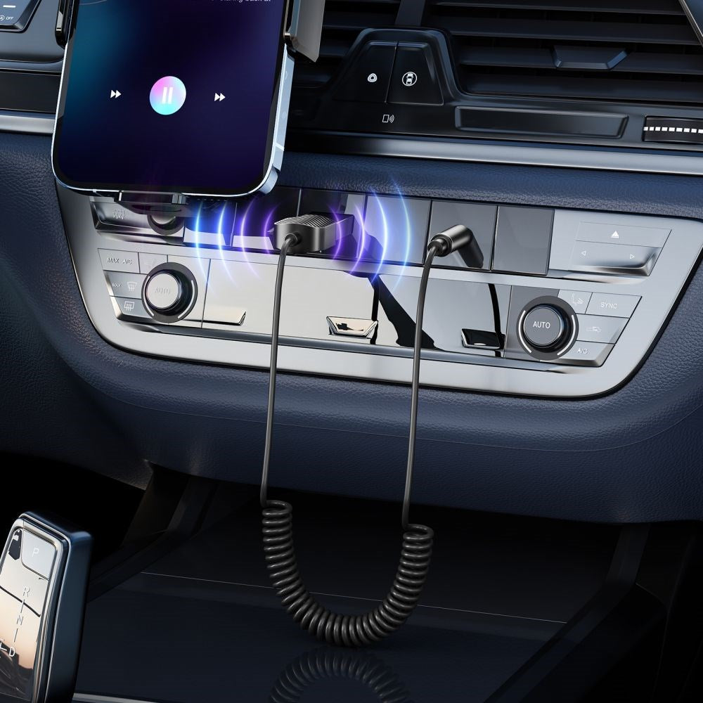 Tech-Protect Ultraboost USB-A til AUX Kabel m. Bluetooth - 1m - Grå