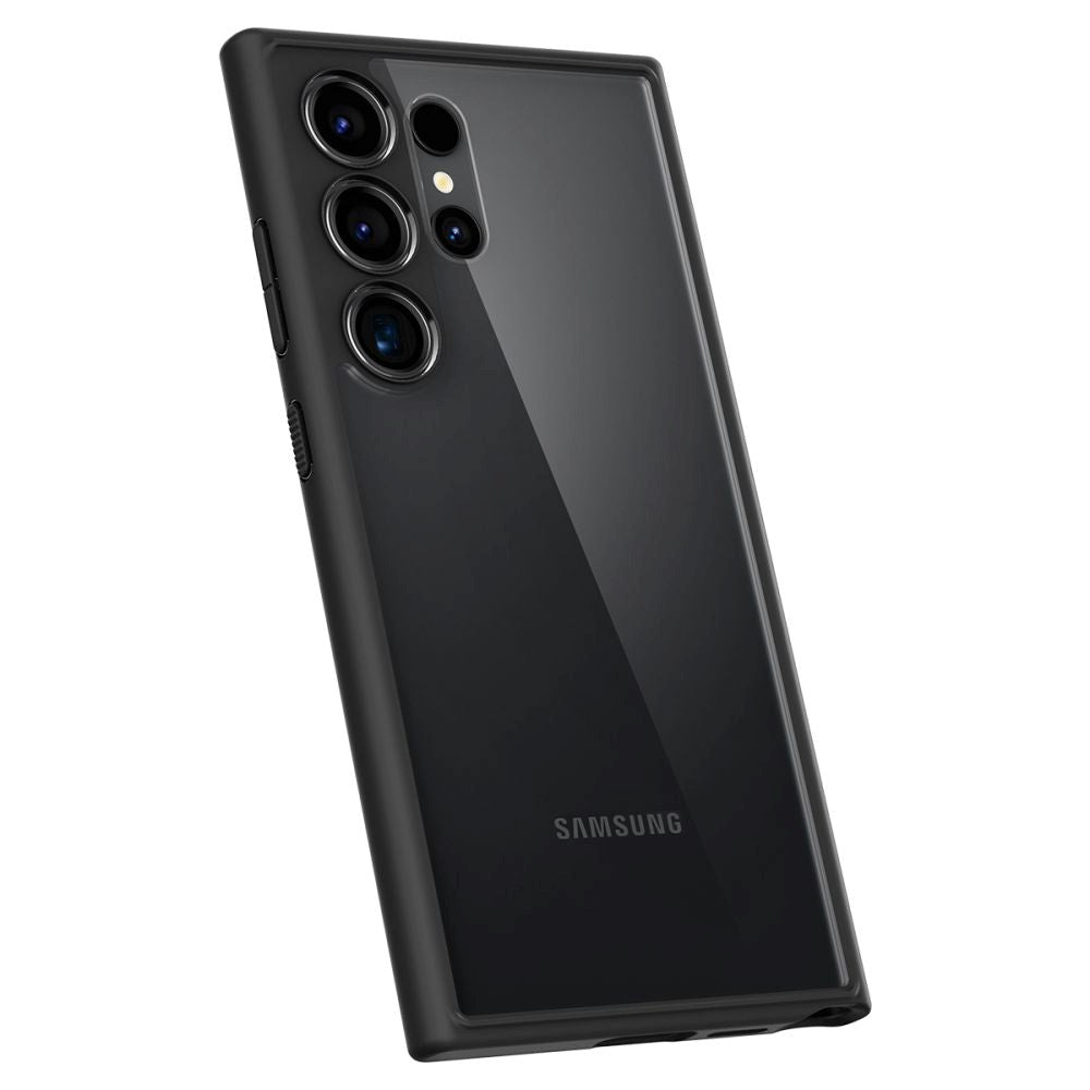 Samsung Galaxy S24 Ultra Spigen Ultra Hybrid Cover - Gennemsigtig / Sort