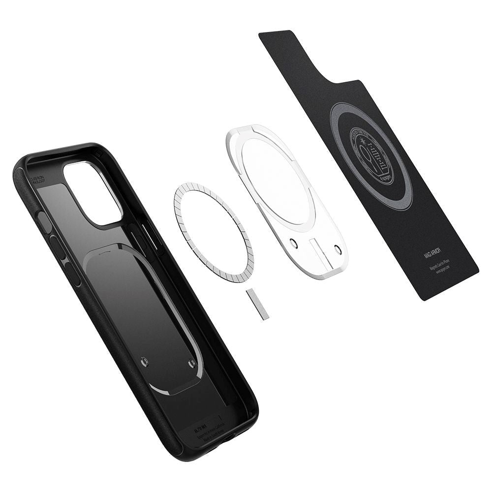 iPhone 12 / 12 Pro Spigen Mag Armor Cover - MagSafe Kompatibel - Matte Black