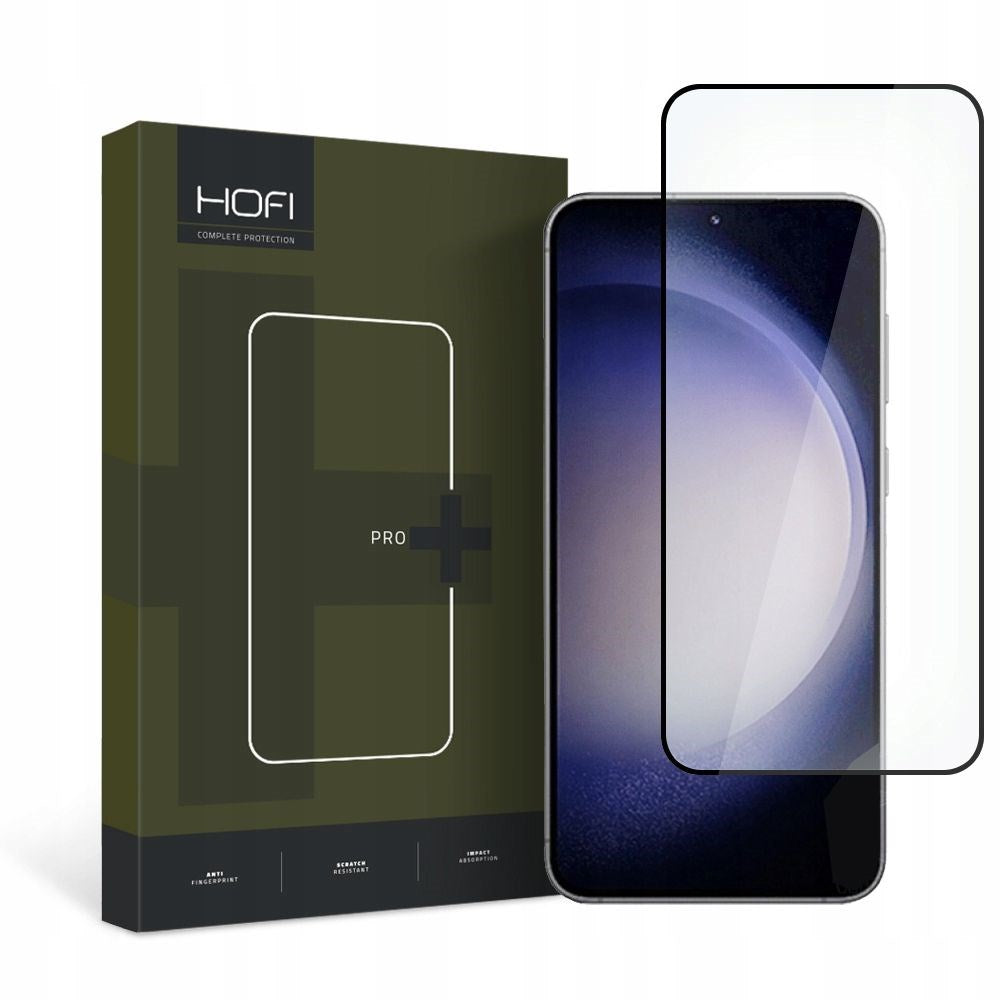 Samsung Galaxy S23 Hofi Glass Pro+ Skærmbeskyttelse - Case Friendly - Sort Kant