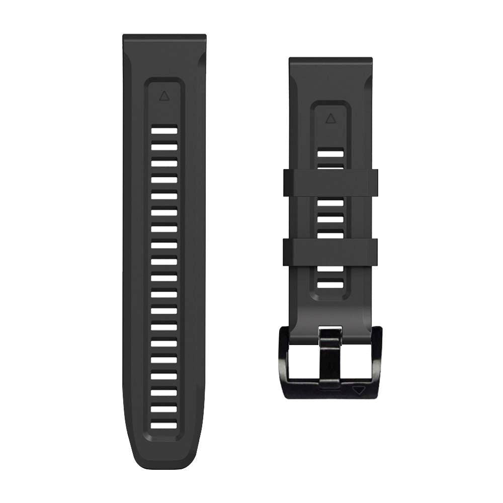 Universal Garmin 26mm QuickFit Tech-Protect Icon Band Silikone Rem - Sort