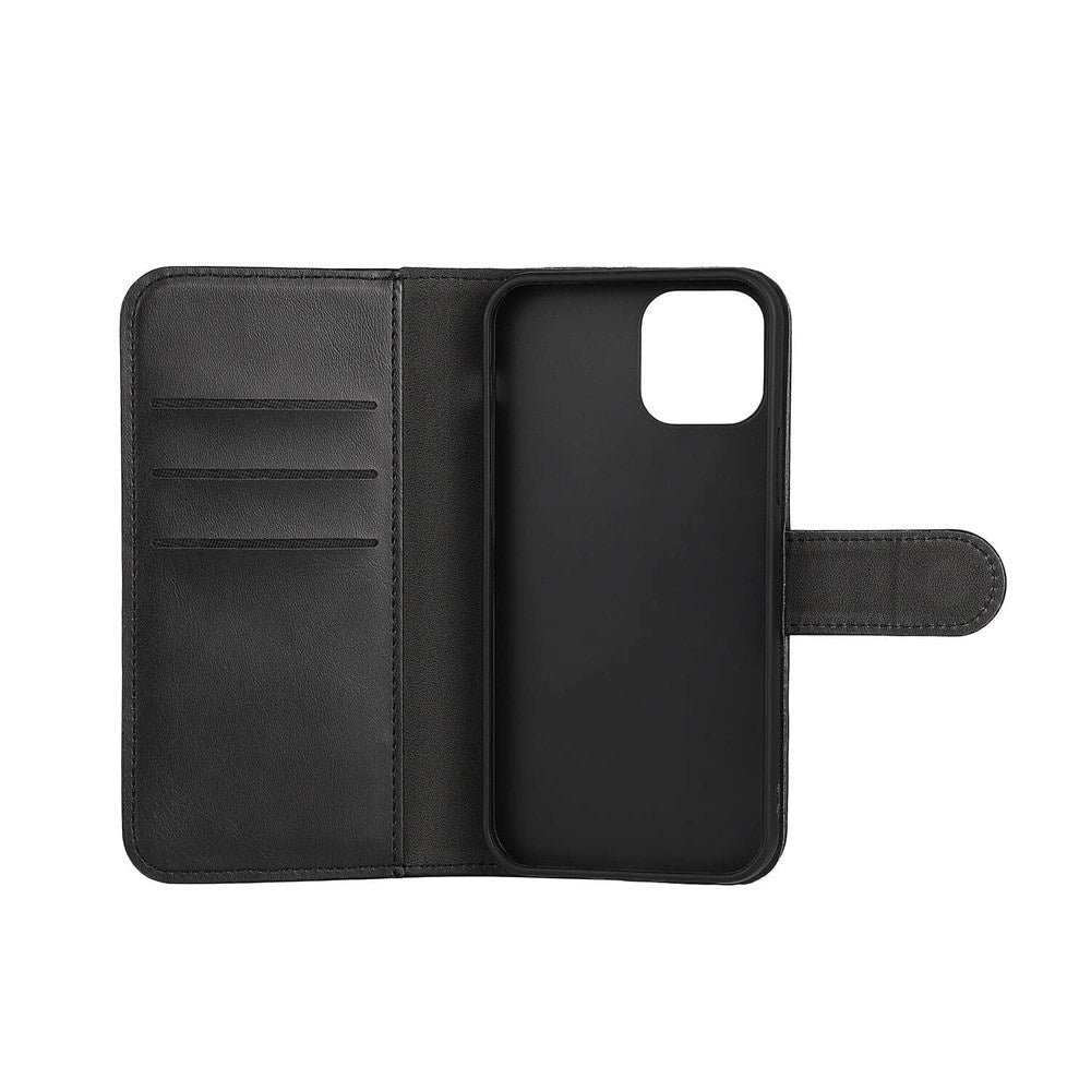 iPhone 12 / 12 Pro Classic Wallet Flip Cover m. Ståfunktion - Sort