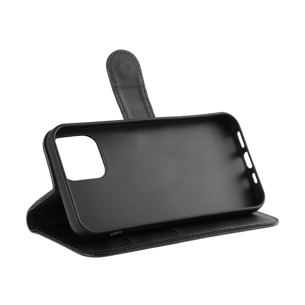 iPhone 12 / 12 Pro Classic Wallet Flip Cover m. Ståfunktion - Sort