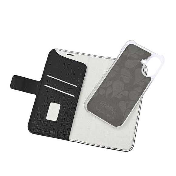 iPhone 16 Onsala Eco Flip Cover m. Pung - MagSafe Kompatibel - Black
