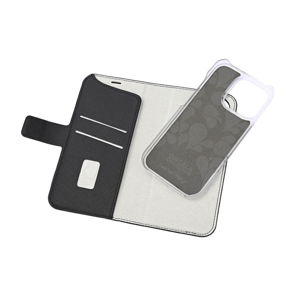iPhone 16 Pro Onsala Eco Flip Cover m. Pung - MagSafe Kompatibel - Black