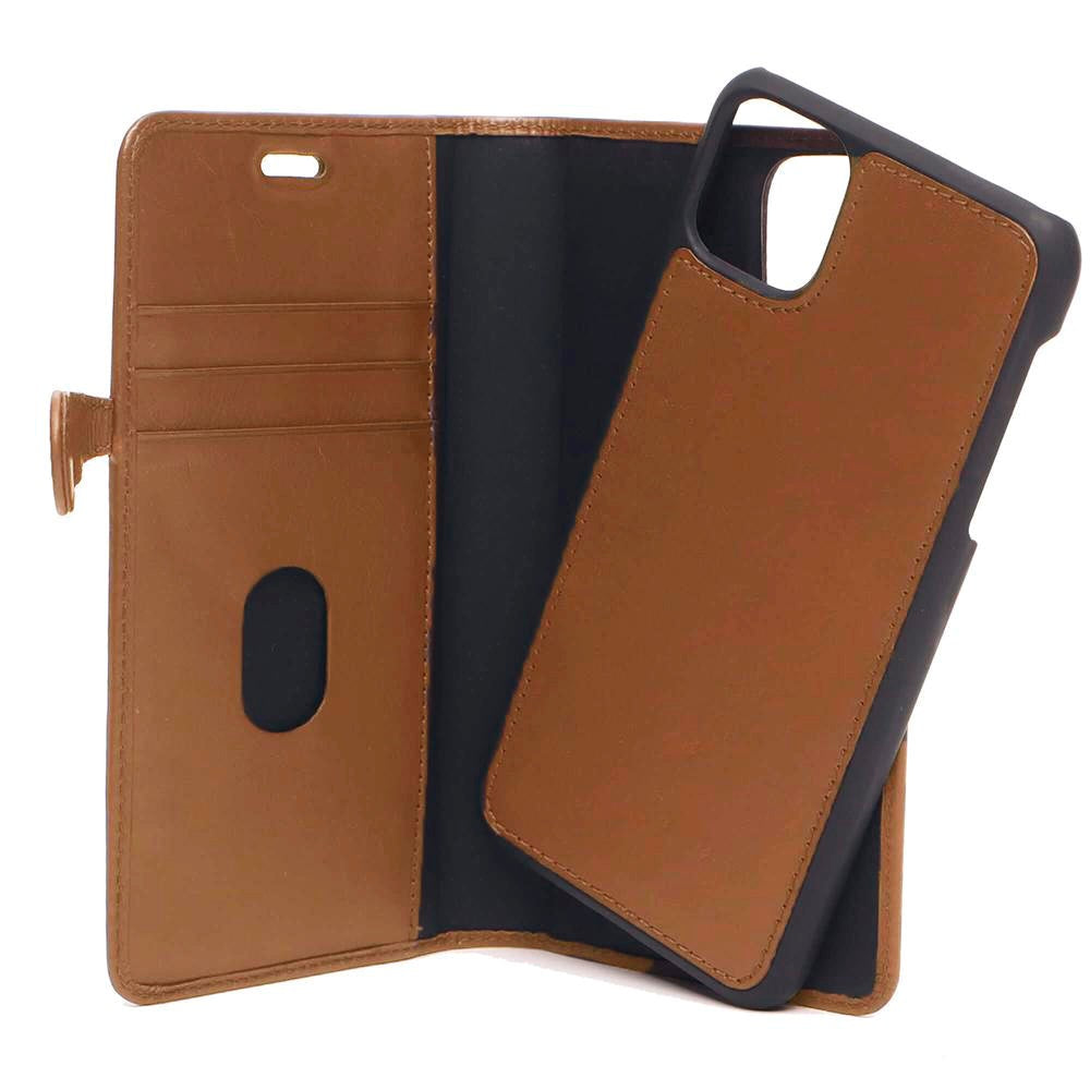 iPhone 11 Pro Buffalo Ægte Læder Magnet Cover m. Pung Cognac