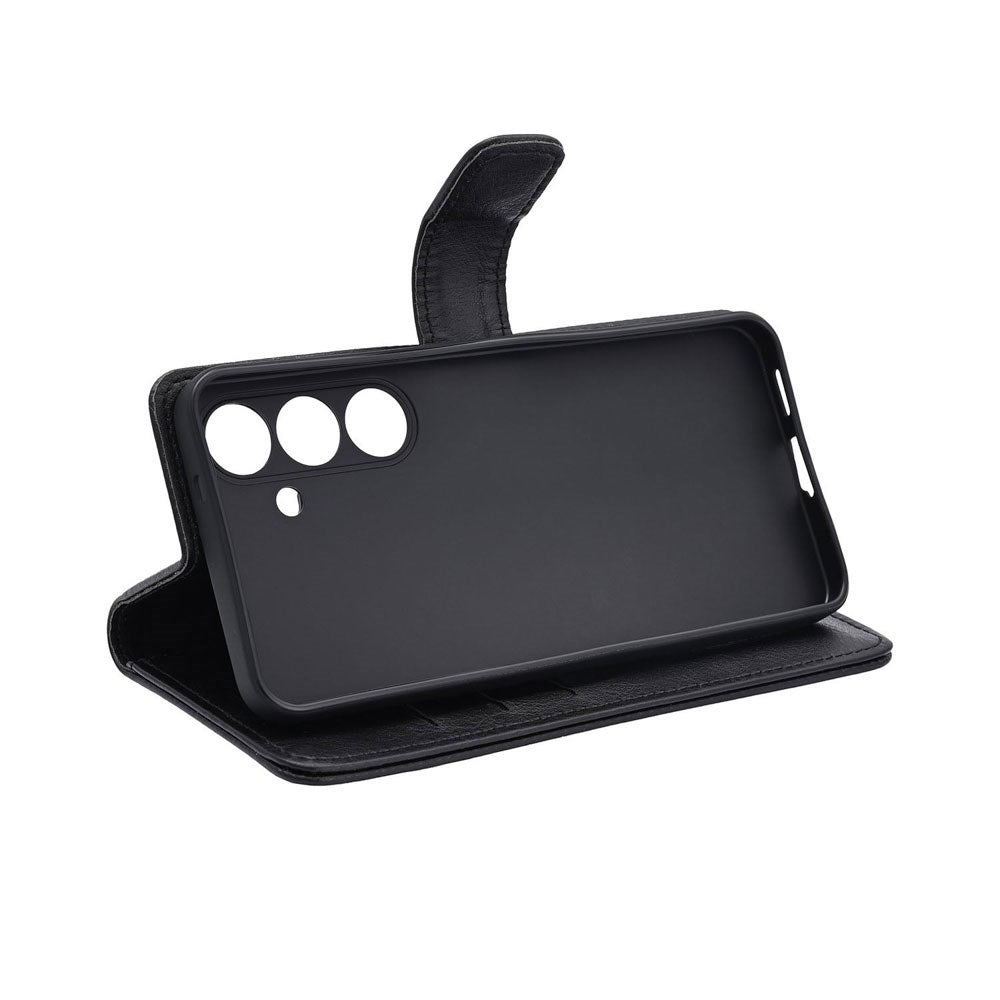 Samsung Galaxy S26 RadiCover Anti Stråling Kunstlæder Flip Cover m. Kortholder - Sort