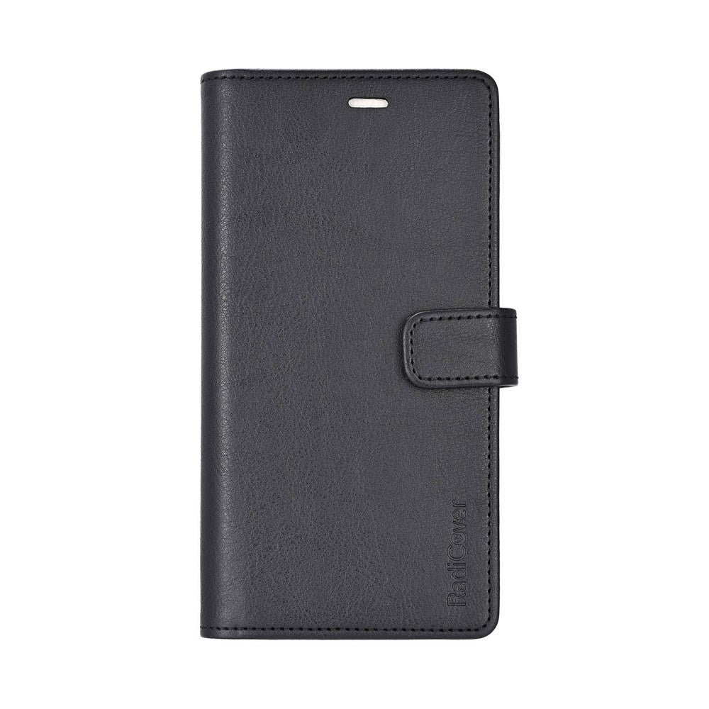 Samsung Galaxy A57 RadiCover Anti Stråling Kunstlæder Flip Cover m. Kortholder - Sort