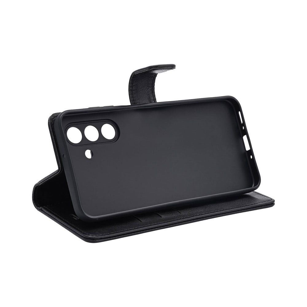 Samsung Galaxy A57 RadiCover Anti Stråling Kunstlæder Flip Cover m. Kortholder - Sort