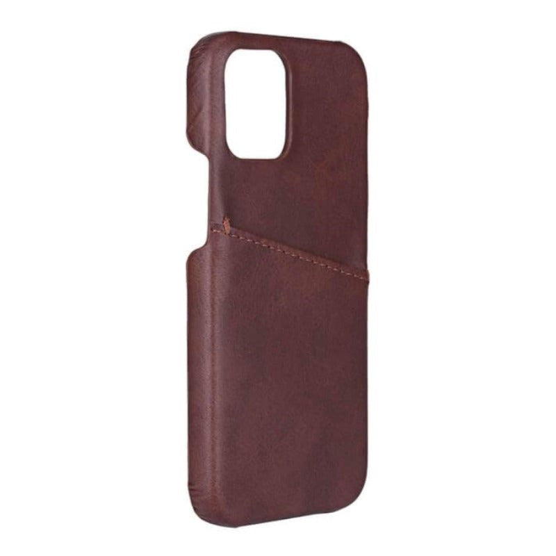 iPhone 12 Mini Onsala Collection Læder Cover m. Kortlomme - Brun