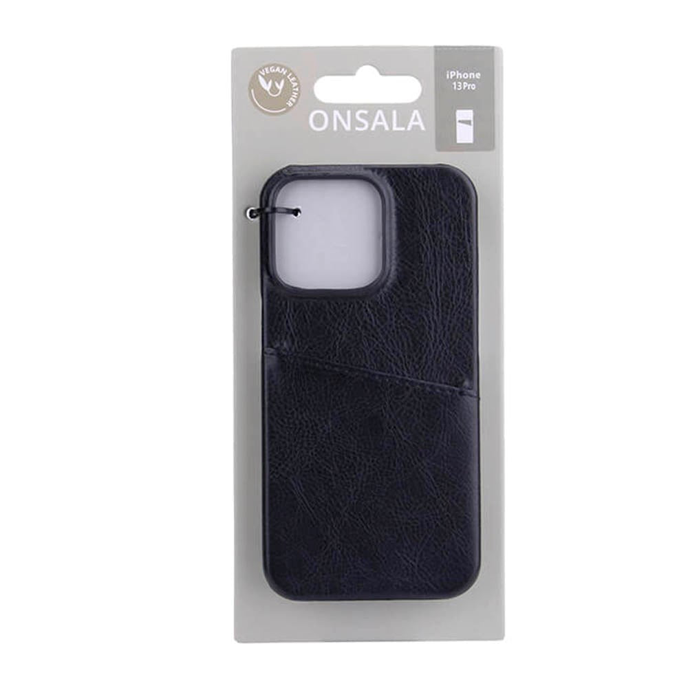 iPhone 13 Pro Onsala Collection Læder Cover m. Kortlomme - Sort