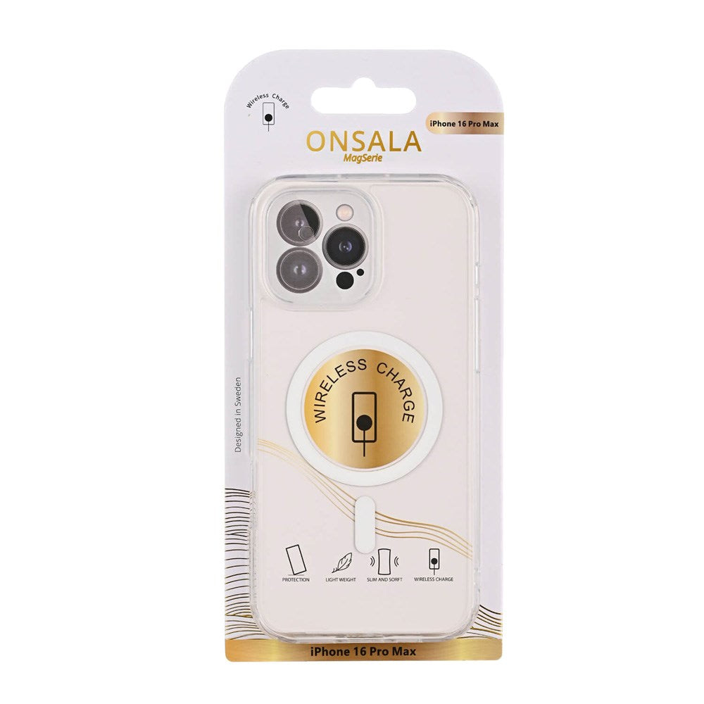 Onsala iPhone 16 Pro Max Fleksibelt Plast Cover - MagSafe Kompatibel - Gennemsigtig