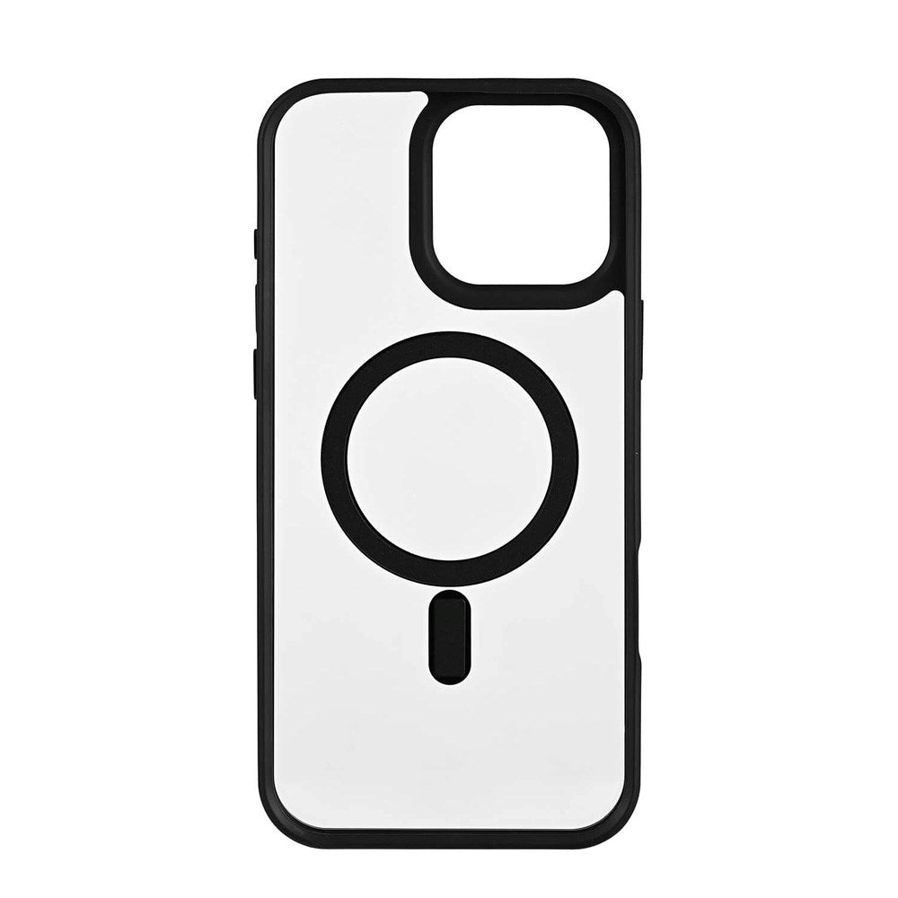iPhone 16 Pro Max Onsala Bumper Cover - MagSafe Kompatibel - Sort & Gennemsigtig