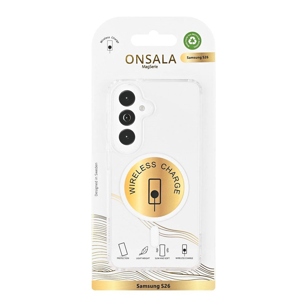 Samsung Galaxy S26 Onsala Hybrid Plast Cover - MagSafe Kompatibel - Gennemsigtig