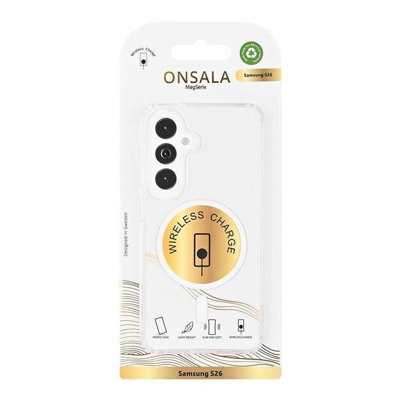 Samsung Galaxy S26 Onsala Hybrid Plast Cover - MagSafe Kompatibel - Gennemsigtig