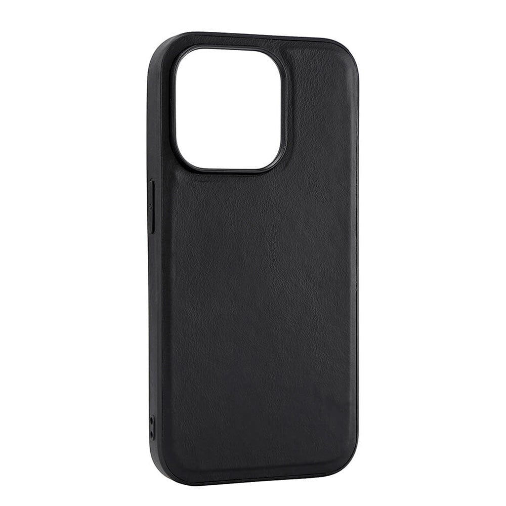 iPhone 15 Pro Buffalo Ægte Læder Cover - MagSafe Kompatibel - Sort