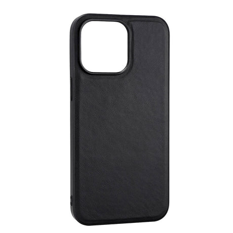 iPhone 15 Pro Max Buffalo Ægte Læder Cover - MagSafe Kompatibel - Sort