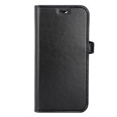 iPhone 15 Buffalo 2-in-1 Wallet Ægte Læder Magnet Cover m. Pung - Sort