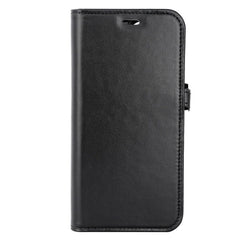 iPhone 15 Pro Buffalo 2-in-1 Wallet Ægte Læder Magnet Cover m. Pung - Sort
