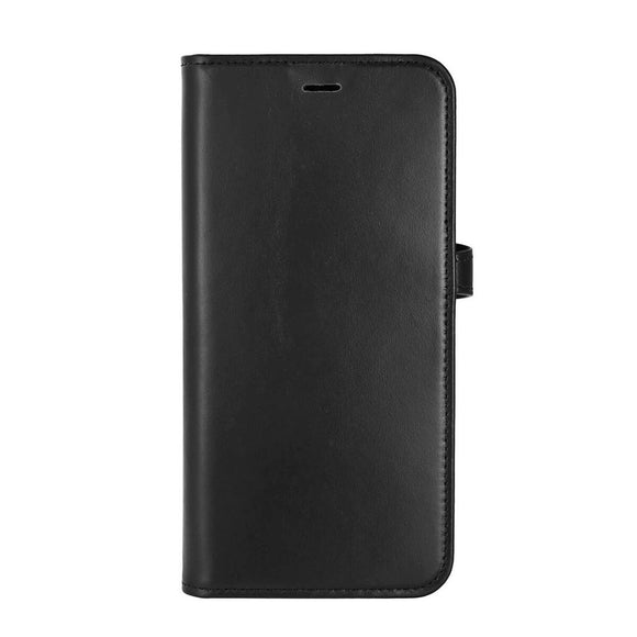 iPhone 16 Plus Buffalo 2-in-1 Wallet Ægte Læder Magnet Cover m. Pung - MagSafe Kompatibel - Sort