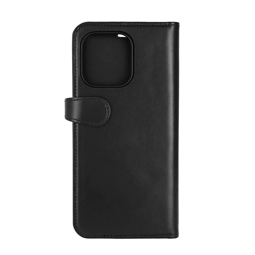 iPhone 16 Pro Max Buffalo 2-in-1 Wallet Ægte Læder Magnet Cover m. Pung - MagSafe Kompatibel - Sort