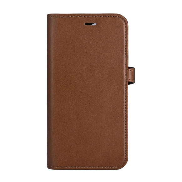 iPhone 16 Buffalo 2-in-1 Wallet Ægte Læder Magnet Cover m. Pung - MagSafe Kompatibel - Brun