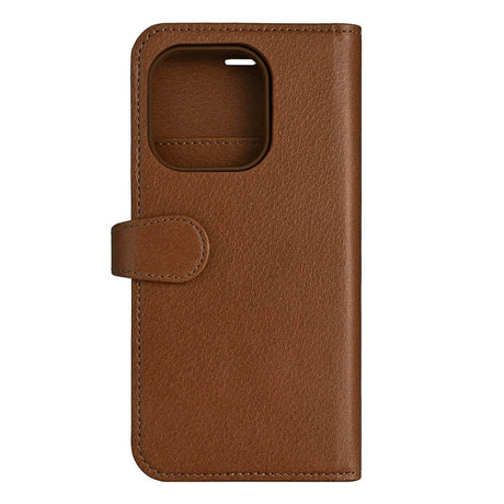 iPhone 16 Pro Buffalo 2-in-1 Wallet Ægte Læder Magnet Cover m. Pung - MagSafe Kompatibel - Brun