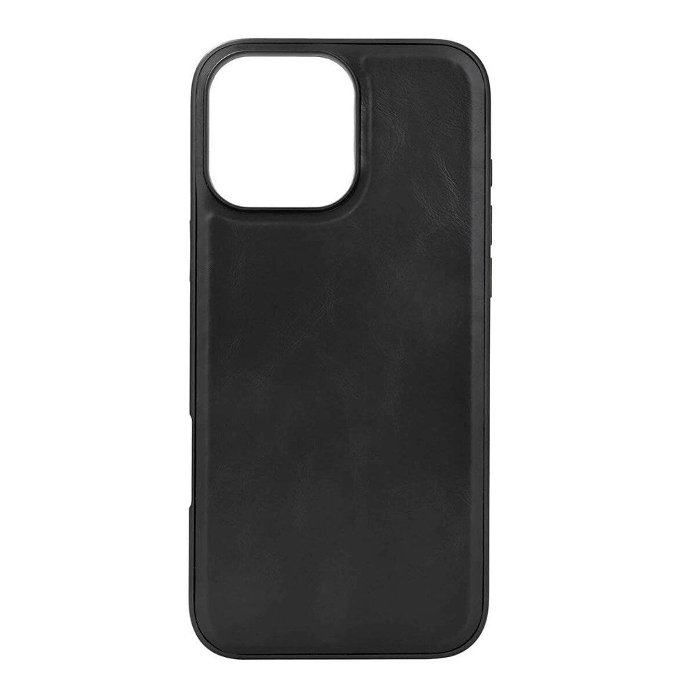 iPhone 16 Pro Max Buffalo Ægte Læder Cover - MagSafe Kompatibel - Sort