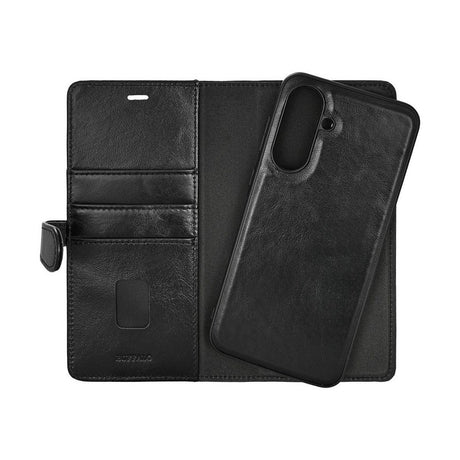 Samsung Galaxy A36 (5G) Buffalo 2-in-1 Wallet Ægte Læder Magnet Cover m. Pung - Sort