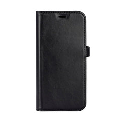 iPhone 17 Buffalo 2-i-1 Ægte Læder Flip Cover - Sort