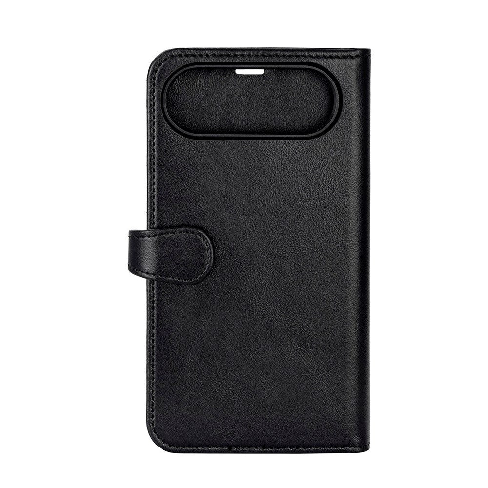 iPhone Air Buffalo 2-i-1 Ægte Læder Flip Cover - Sort