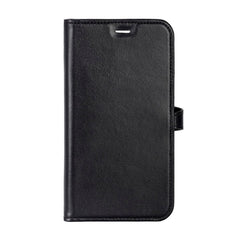iPhone 17 Pro Buffalo 2-i-1 Ægte Læder Flip Cover - Sort