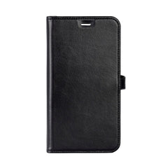 iPhone 17 Pro Max Buffalo 2-i-1 Ægte Læder Flip Cover - Sort