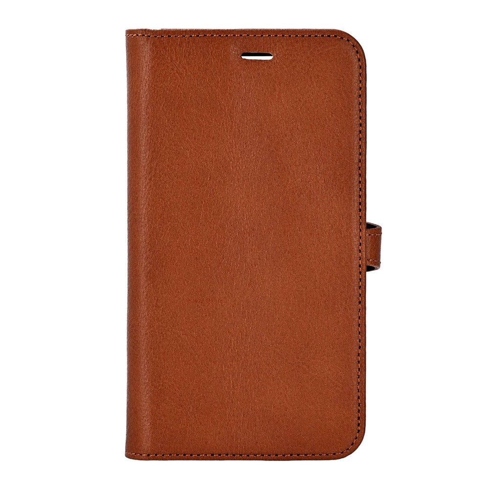 iPhone 17 Pro Buffalo 2-i-1 Ægte Læder Flip Cover - Brun