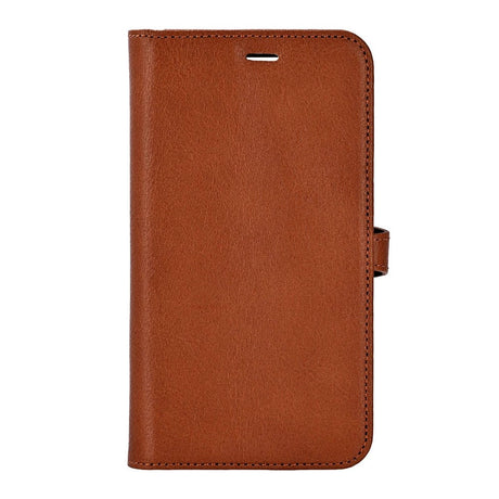 iPhone 17 Pro Buffalo 2-i-1 Ægte Læder Flip Cover - Brun