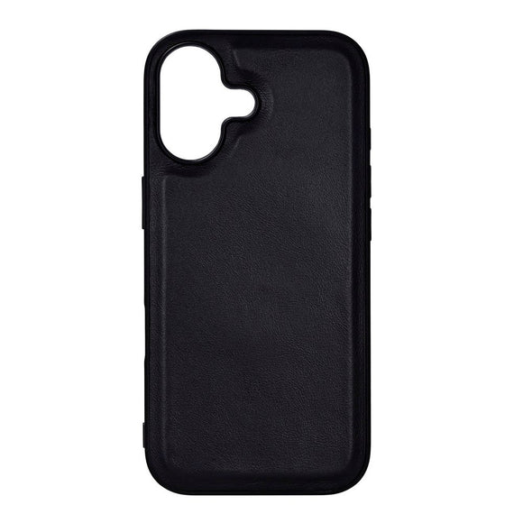 iPhone 17 Buffalo Ægte Læder Bagside Cover - MagSafe Kompatibel - Sort