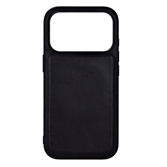 iPhone 17 Pro Buffalo Ægte Læder Bagside Cover - MagSafe Kompatibel - Sort