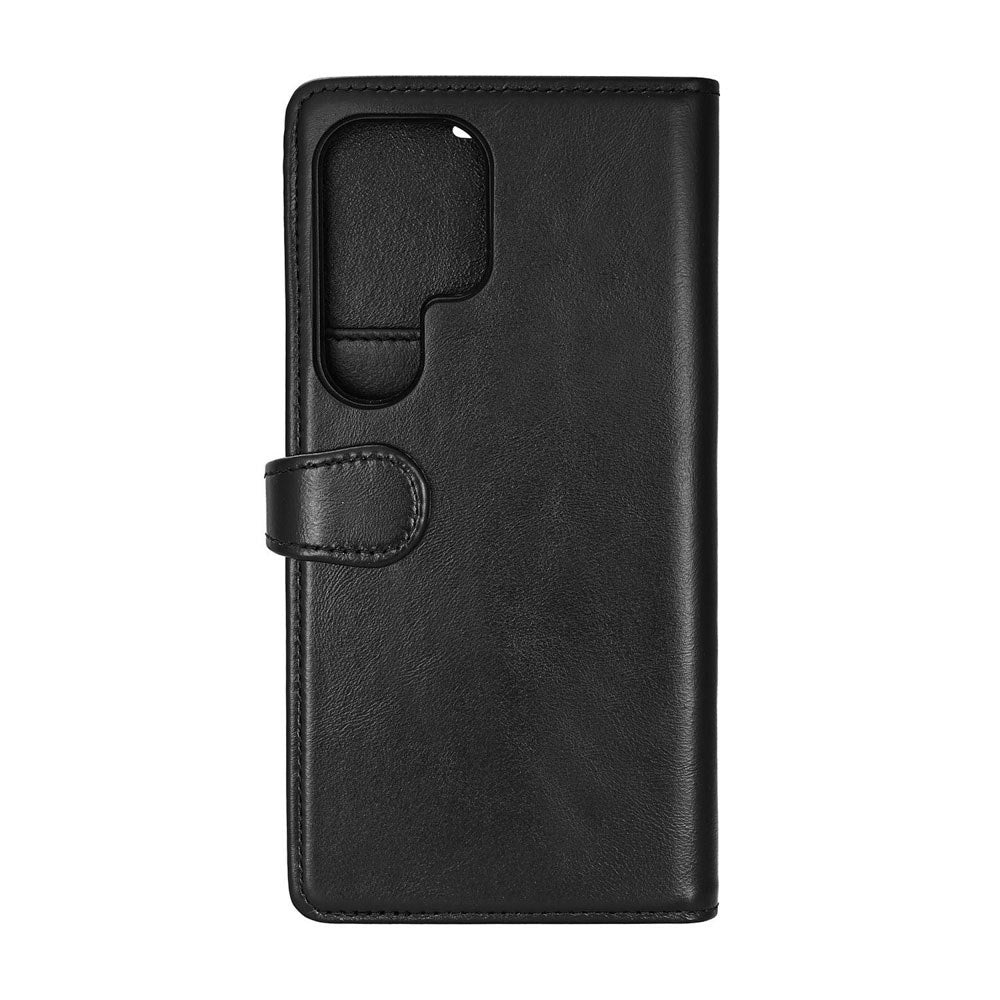 Samsung Galaxy S26 Ultra Buffalo 2-i-1 Ægte Læder Flip Cover - MagSafe Kompatibel - Sort
