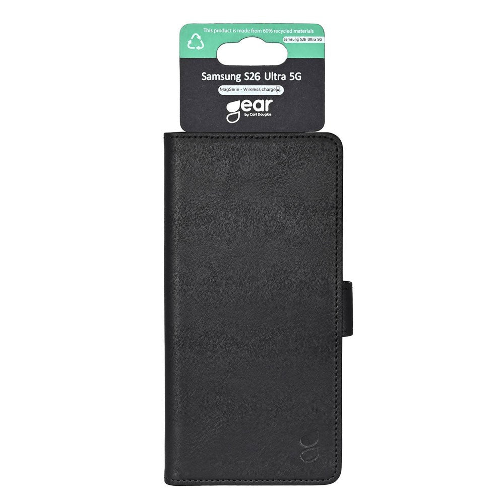 Samsung Galaxy S26 Ultra GEAR Kunstlæder Flip Cover - MagSafe Kompatibel - Sort