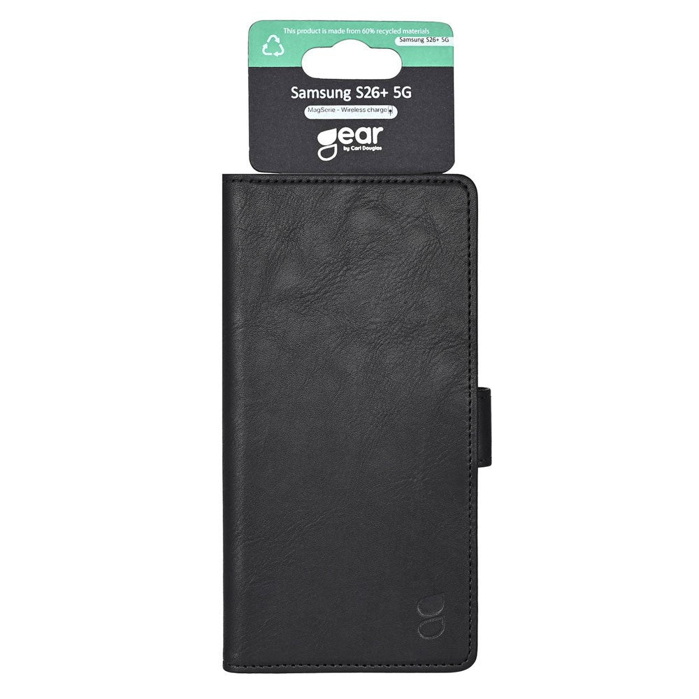 Samsung Galaxy S26+ (Plus) GEAR Kunstlæder Flip Cover - MagSafe Kompatibel - Sort