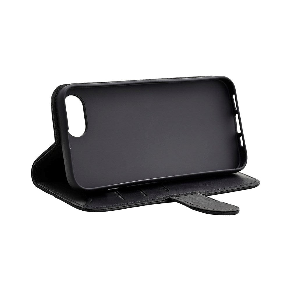 iPhone 17e / 16e GEAR Kunstlæder Flip Cover - MagSafe Kompatibel - Sort