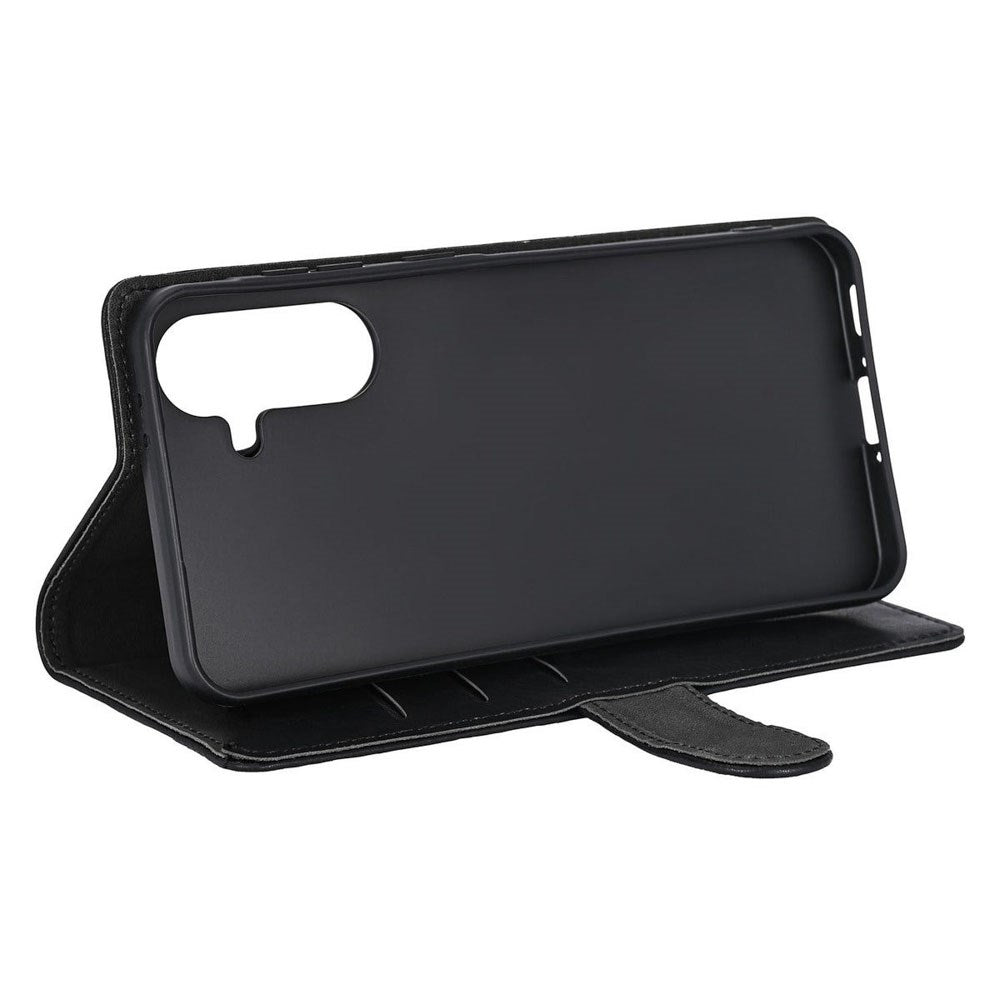 Samsung Galaxy A56 (5G) GEAR Genanvendt Kunstlæder Flip Cover m. Pung - Sort
