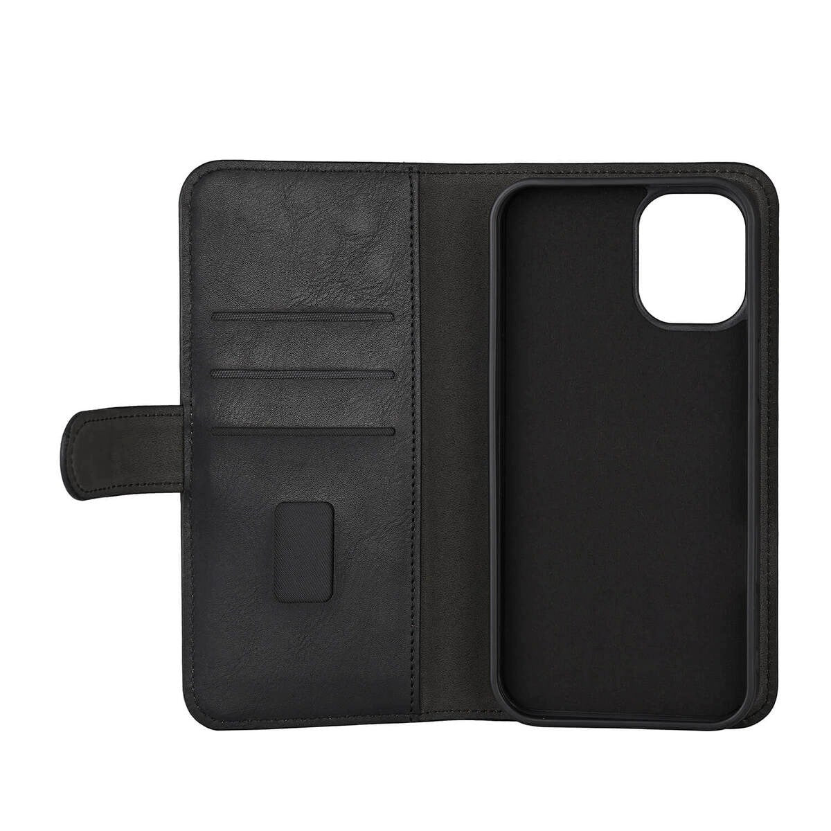 iPhone 16 Plus GEAR Læder Cover 2-i-1 m. Pung 3 Kort - MagSafe Kompatibel - Sort