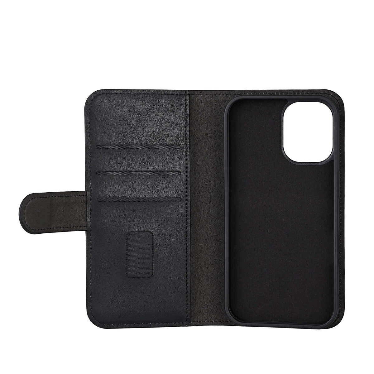 iPhone 16 GEAR Læder Cover 2-i-1 m. Pung 3 Kort - MagSafe Kompatibel - Sort