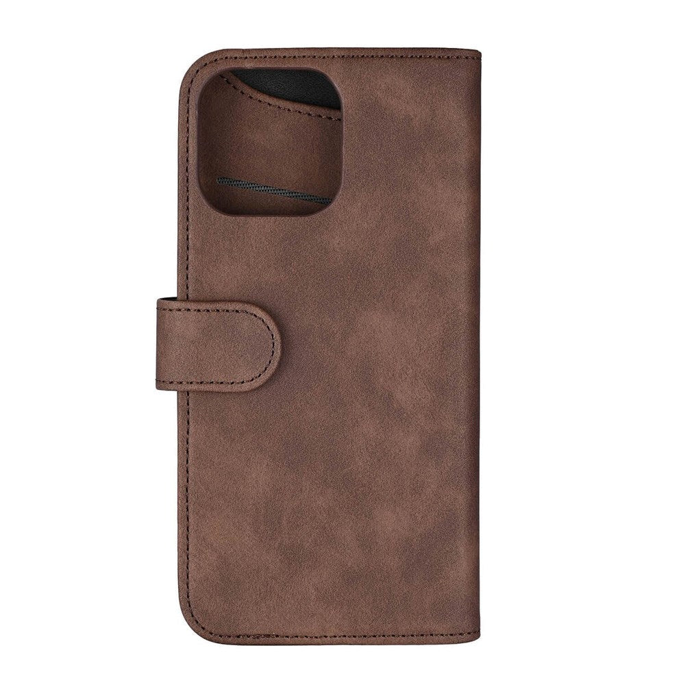 iPhone 16 Pro Max GEAR Læder Cover m. Pung 3 kort - MagSafe Kompatibel - Brun