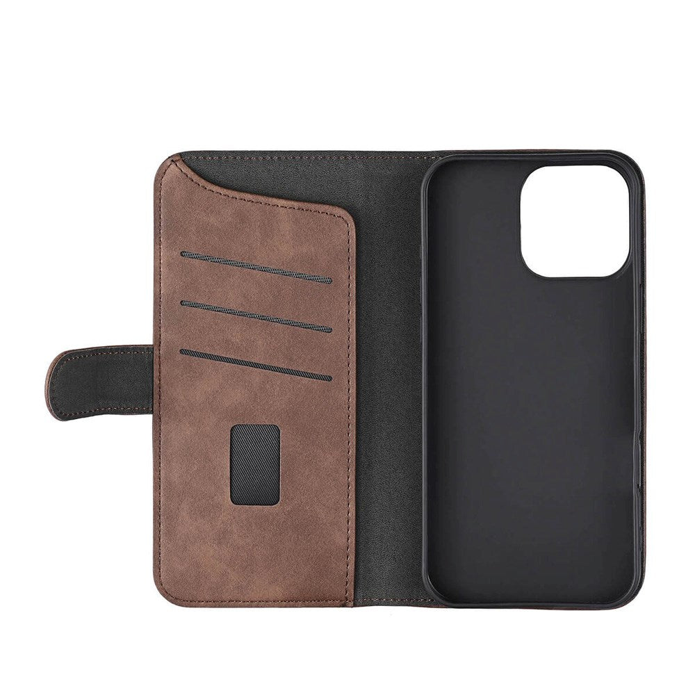 iPhone 16 Pro Max GEAR Læder Cover m. Pung 3 kort - MagSafe Kompatibel - Brun